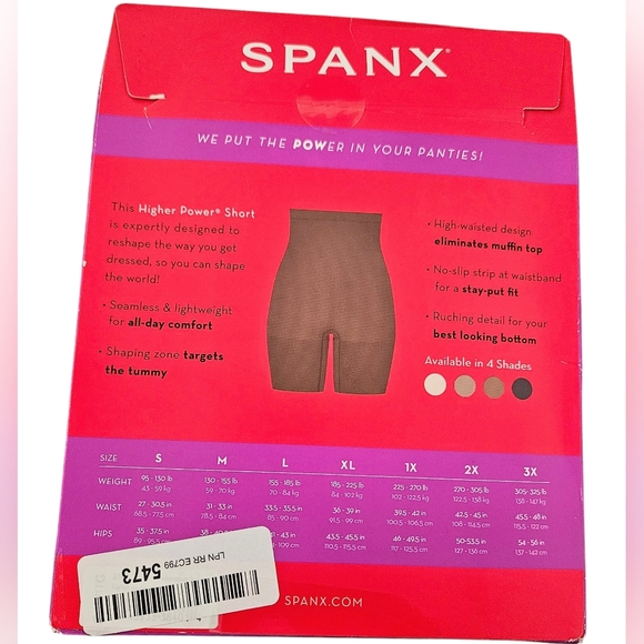 SPANX Higher Power Shapewear Shorts-1X - Picture 6 of 8
